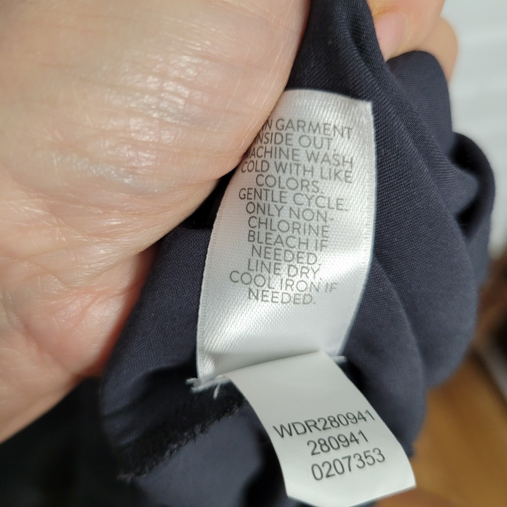 Pure Jill Side Tie Dress Size 2X Faux Wrap Minimalist Lagenlook‎ Sustainable - Picture 7 of 9